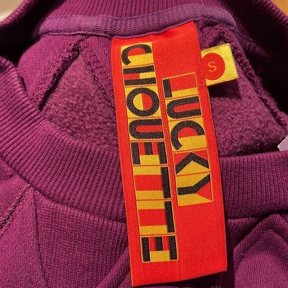 Lucky Chouette purple heavyweight owl graphic sweatshirt. Small. - Picture 5 of 7